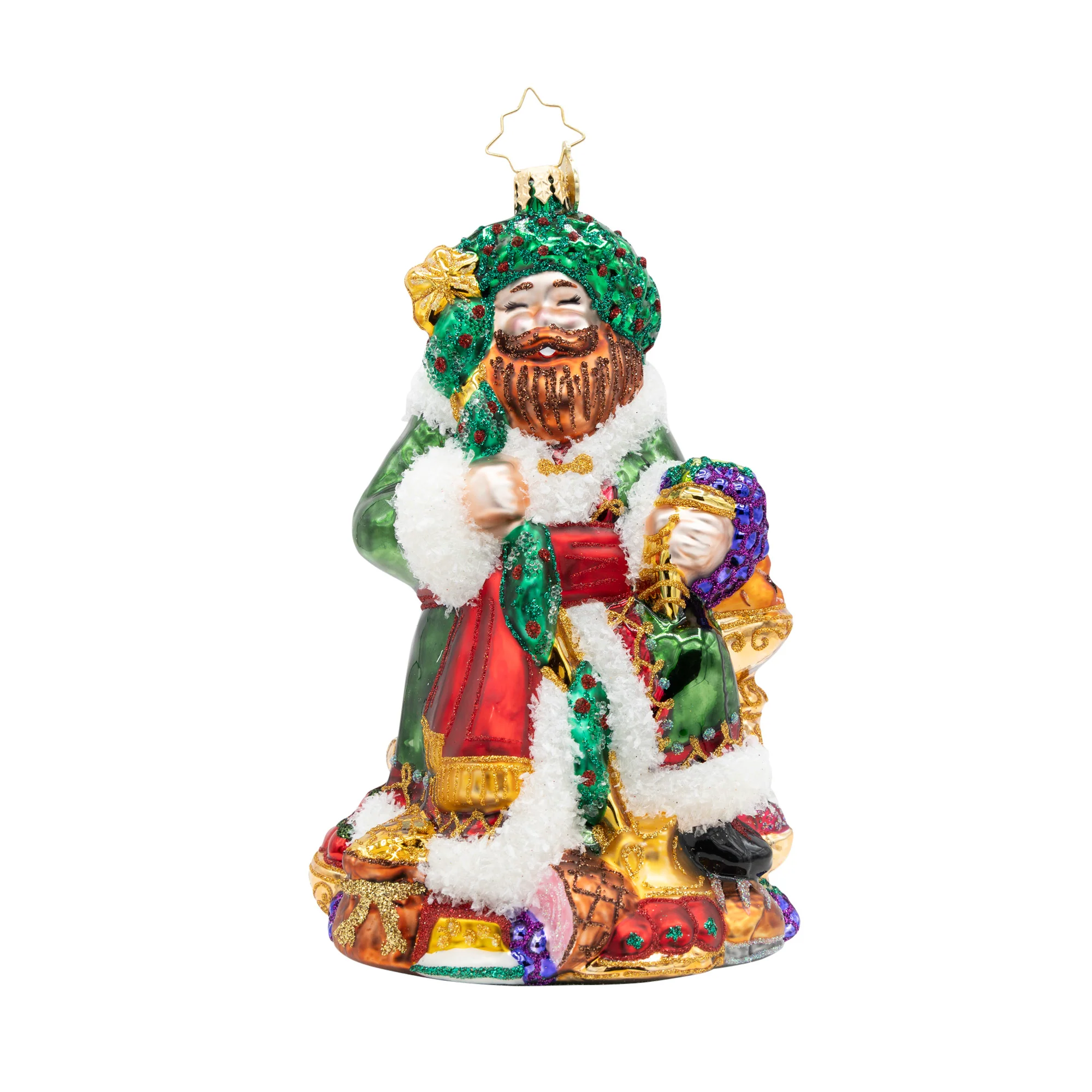 A Feast for the Present Glass Ornament, 6" - Image 2