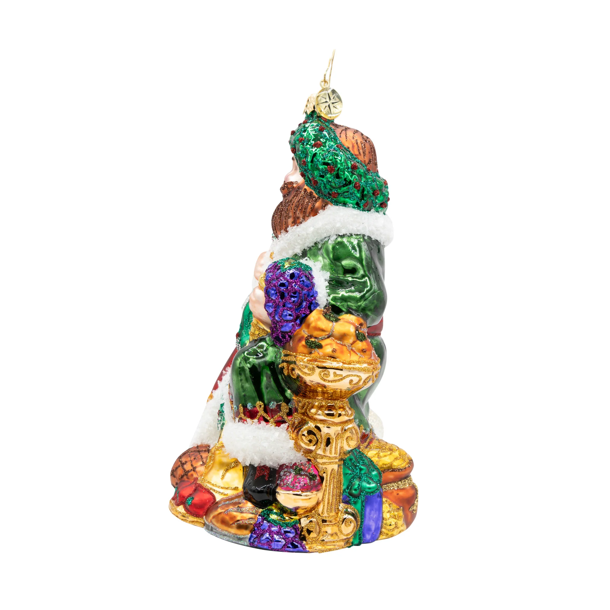 A Feast for the Present Glass Ornament, 6" - Image 4
