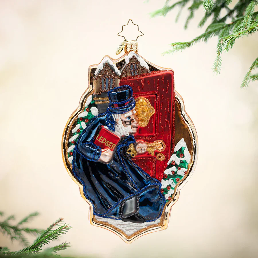 A Knock from the Past Glass Ornament, 6"