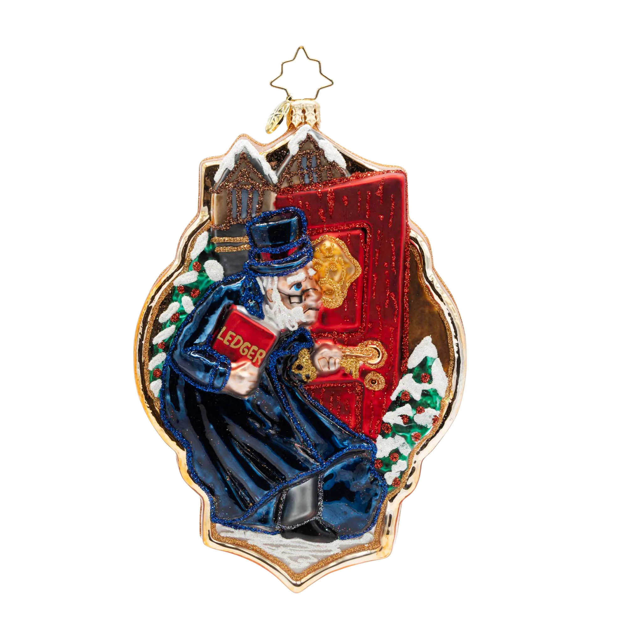 A Knock from the Past Glass Ornament, 6" - Image 2