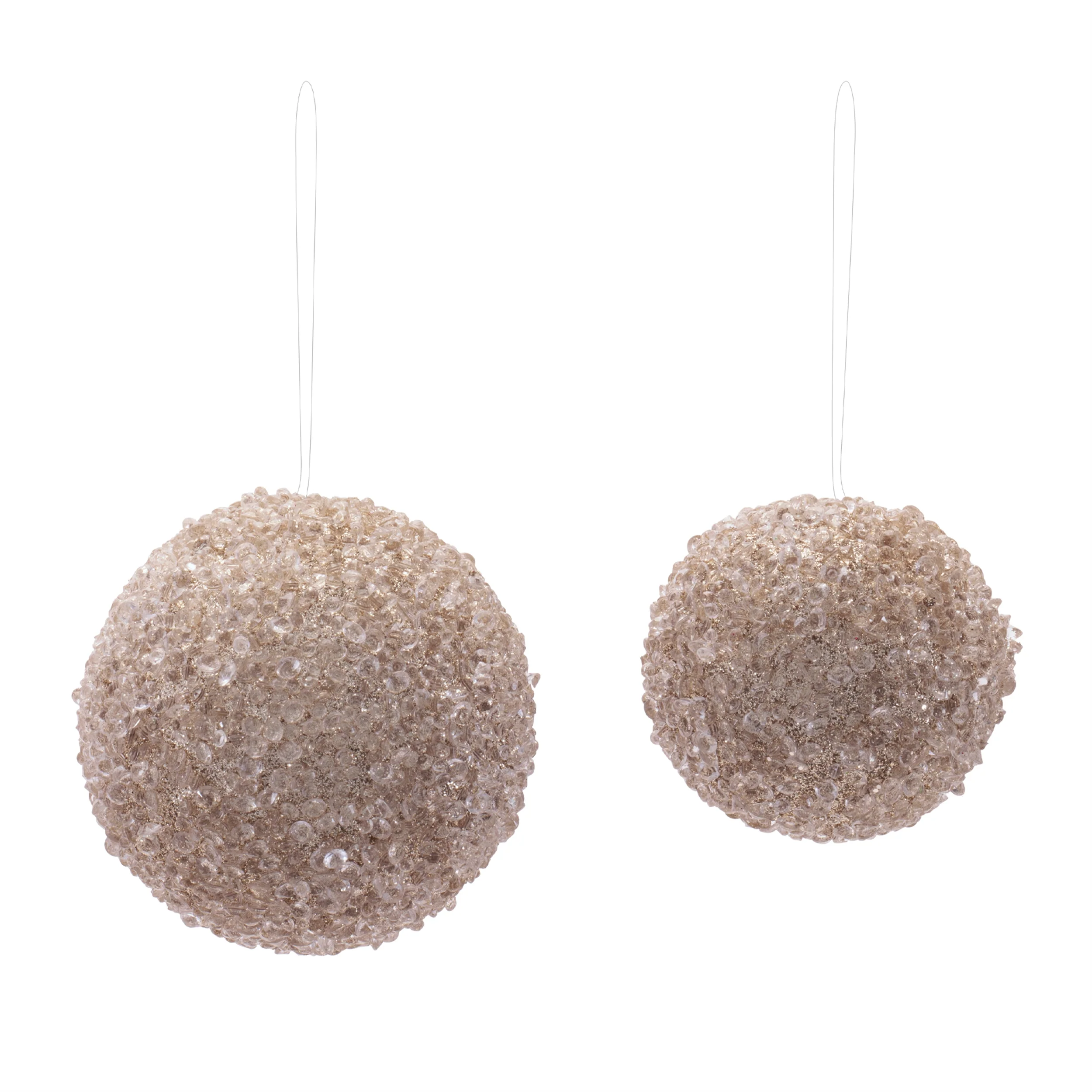 Acrylic Ball Ornaments, 4 - 5" (Set of 2) - Image 2