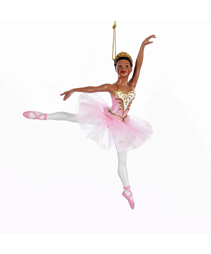 African American Ballerina Ornament