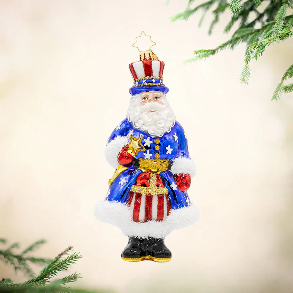 All-American Santa Ornament, 6.5" - Image 2