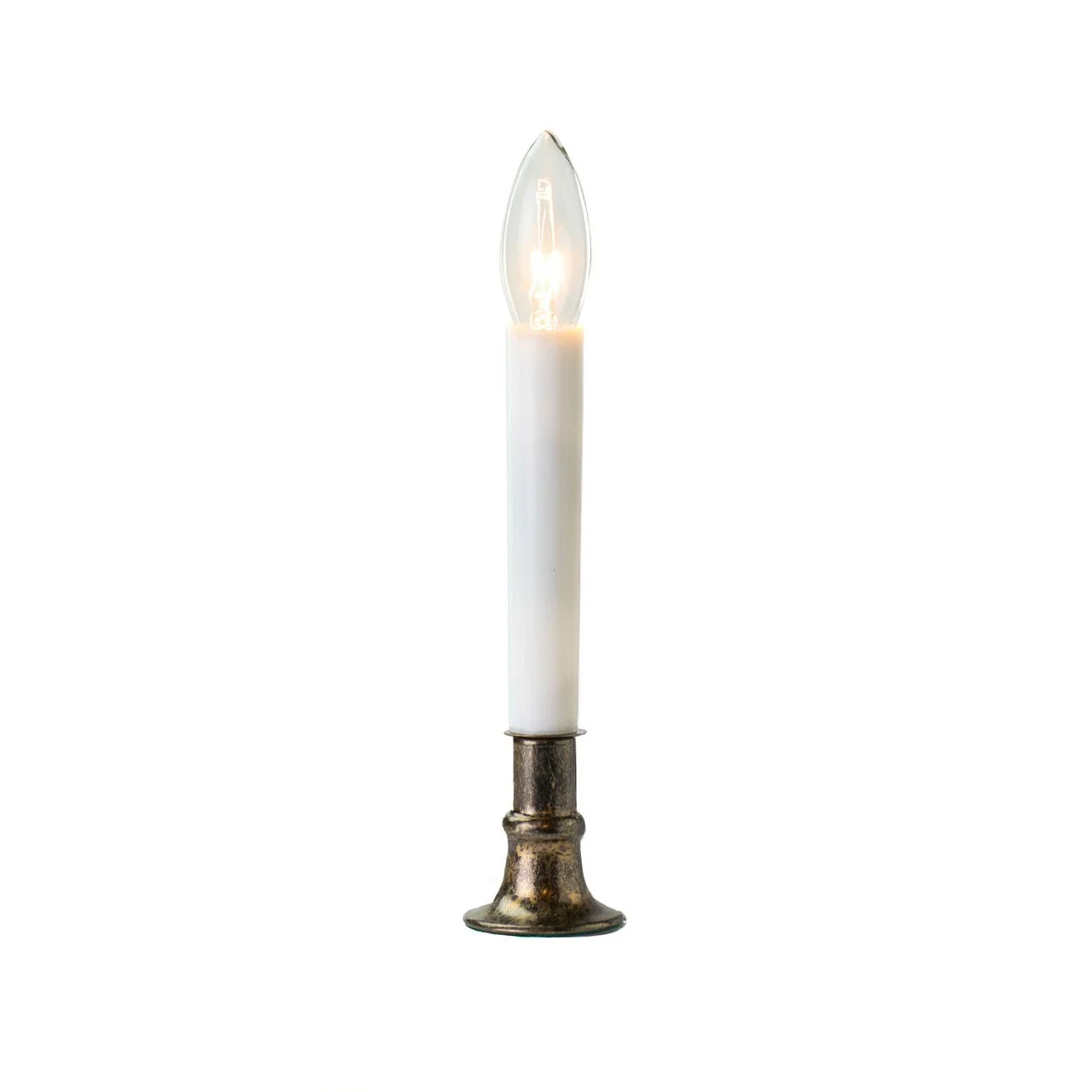 Antique Bronze Warm White LED Bulb Candle W/ Sensor, 9" (Set of 4) - Image 3