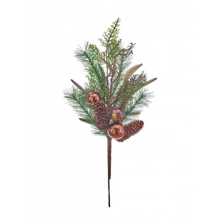 Antler Cone/Pine Spray, 22" (Brown Green)