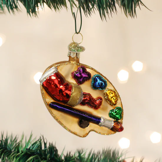 Artist's Palette Ornament, 2.75"