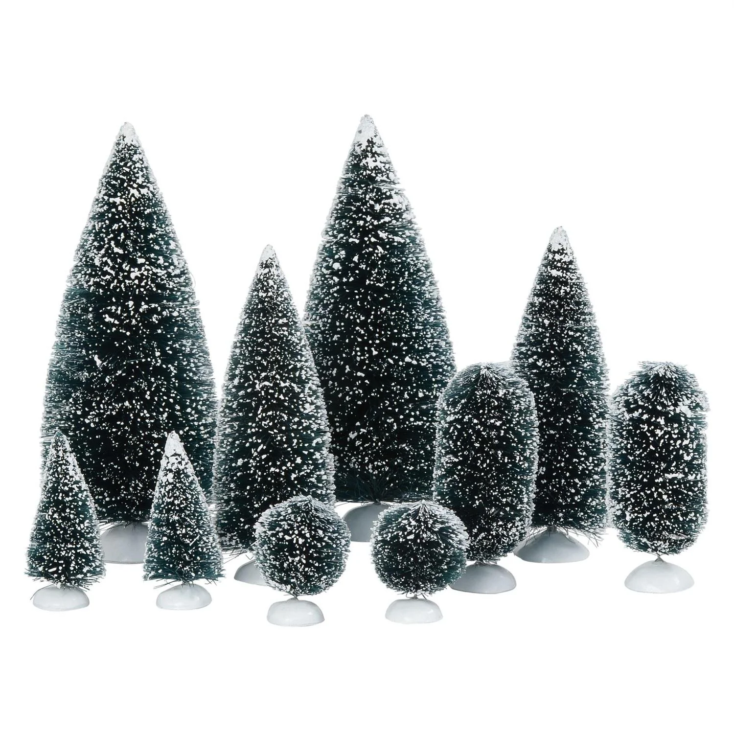 Bag-O-Frosted Topiaries, Small (Set of 10)