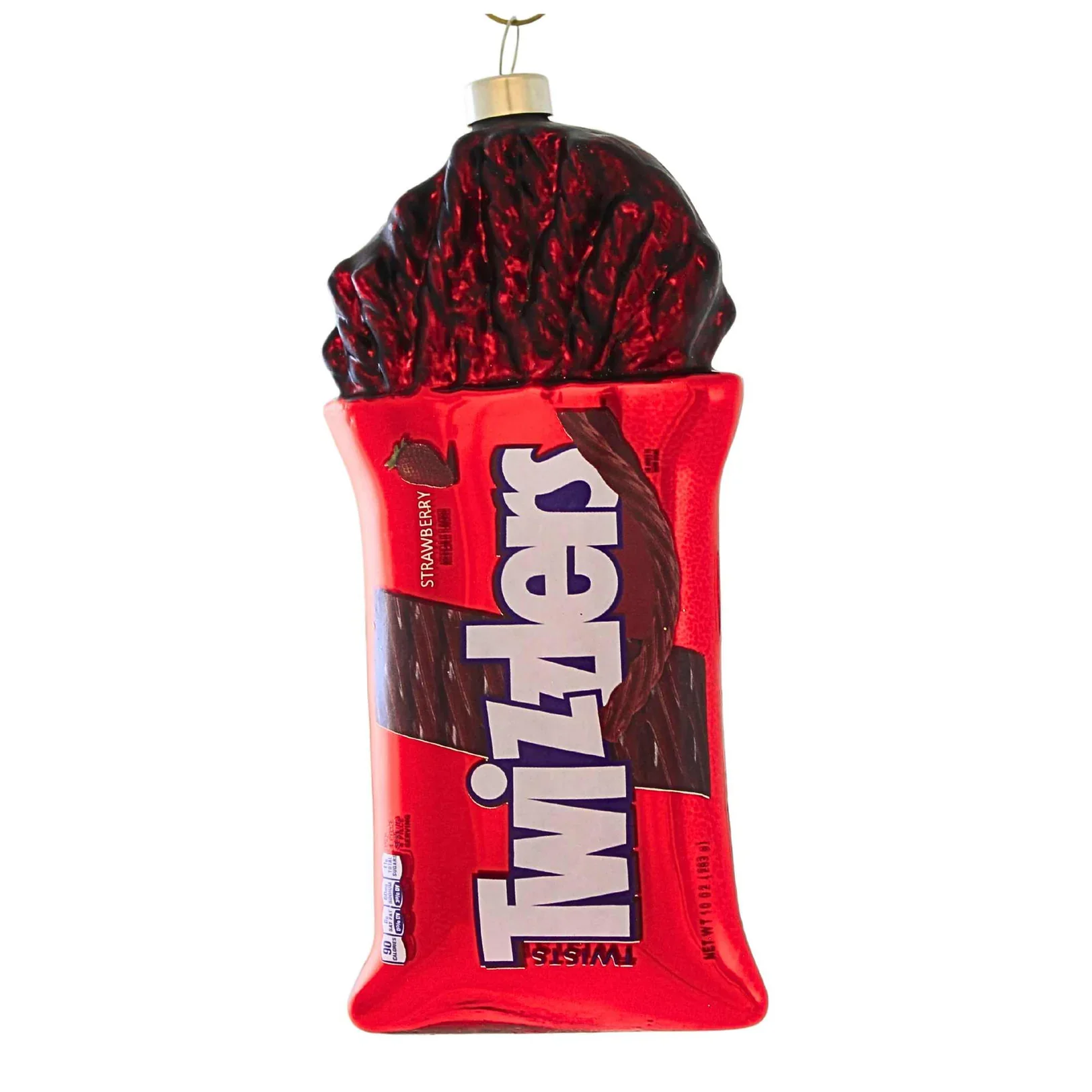 Bag Of Twizzlers Glass Ornament, 5.5"