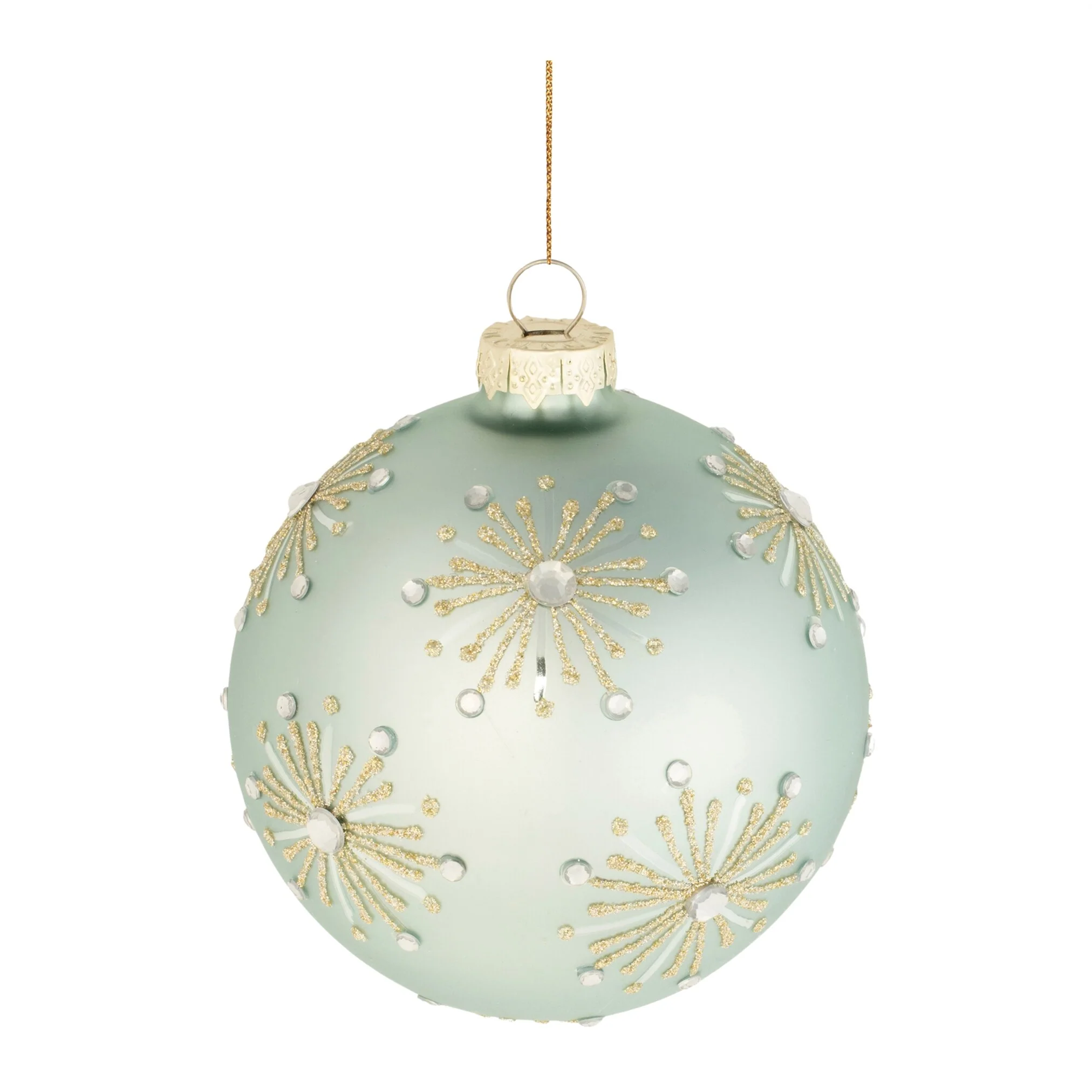 Glass Ball Ornament, 4" (2 styles - sold individually) - Image 3