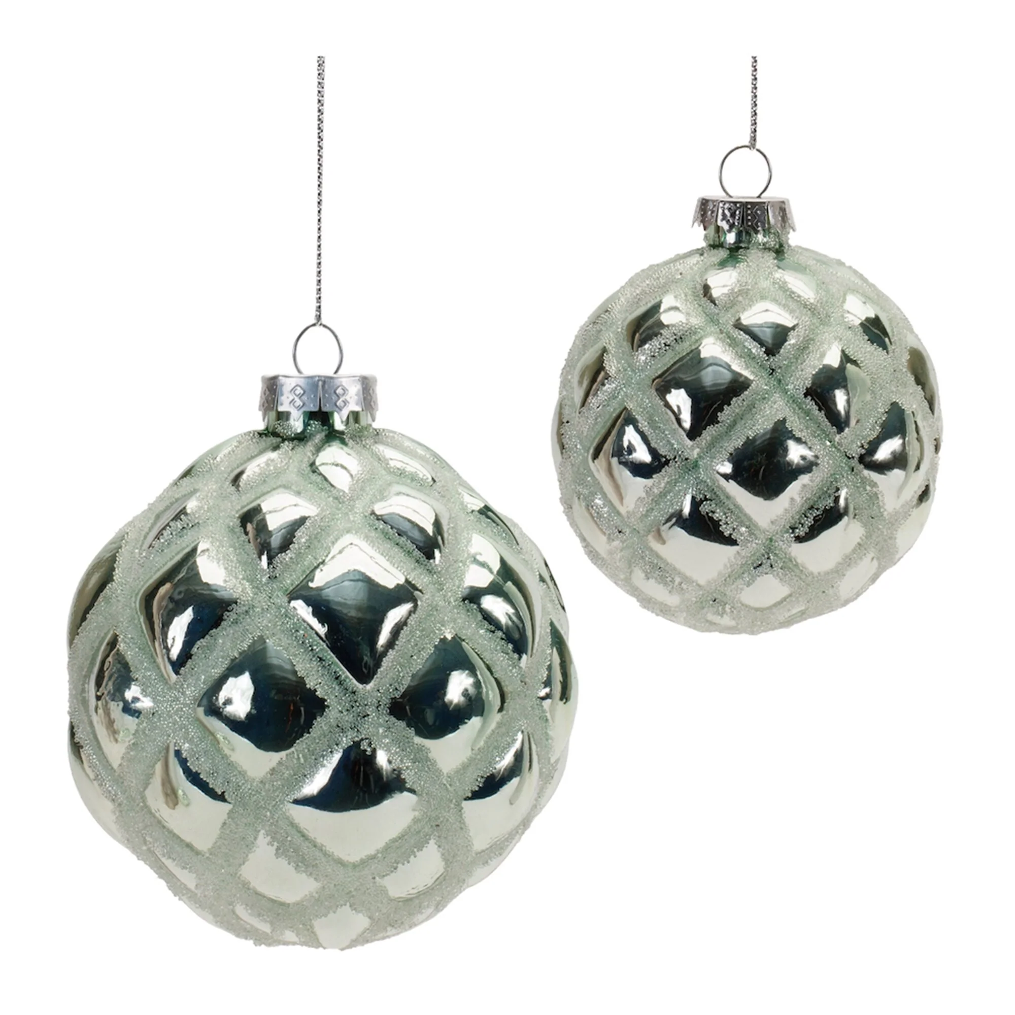 Glass Ball Ornament, 4" (Set of 2)