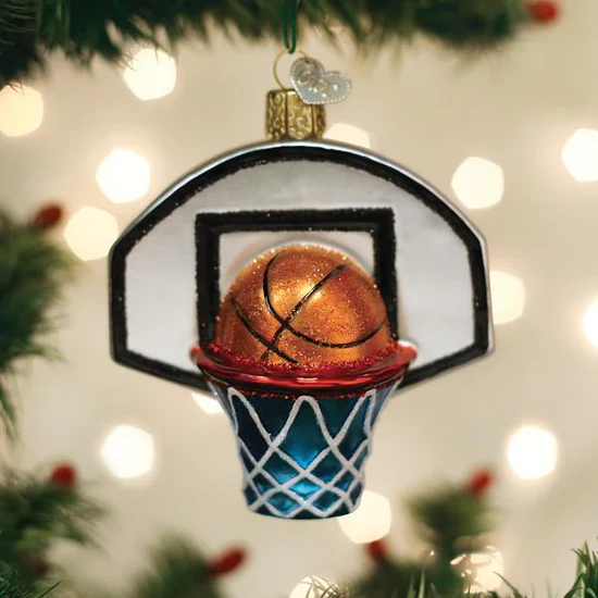 Basketball Hoop Ornament, 3.5"
