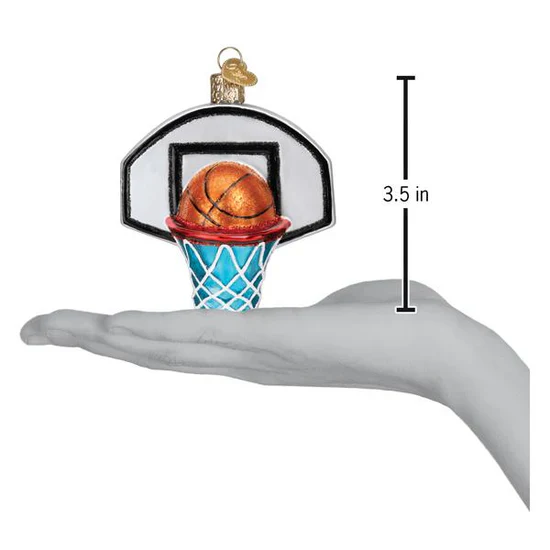 Basketball Hoop Ornament, 3.5" - Image 5