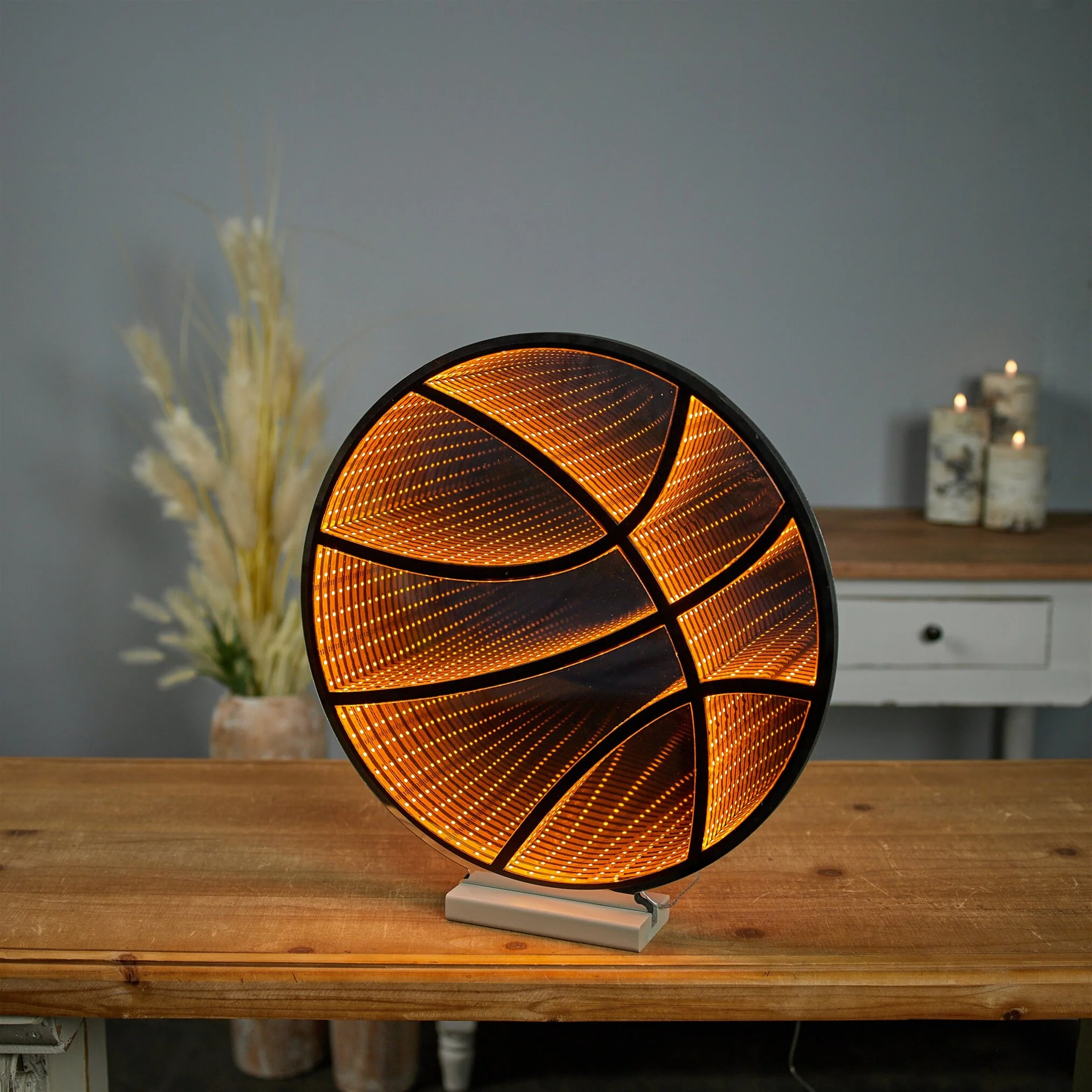 Basketball Infinity Light w/ UL Plug, 17", Acrylic - Image 2