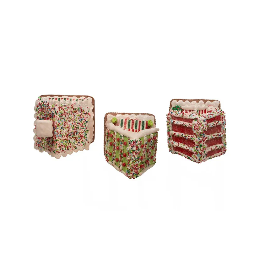 Battery-Operated LED Santa Gingerbread Houses, 7" (3 styles - sold individually) - Image 4