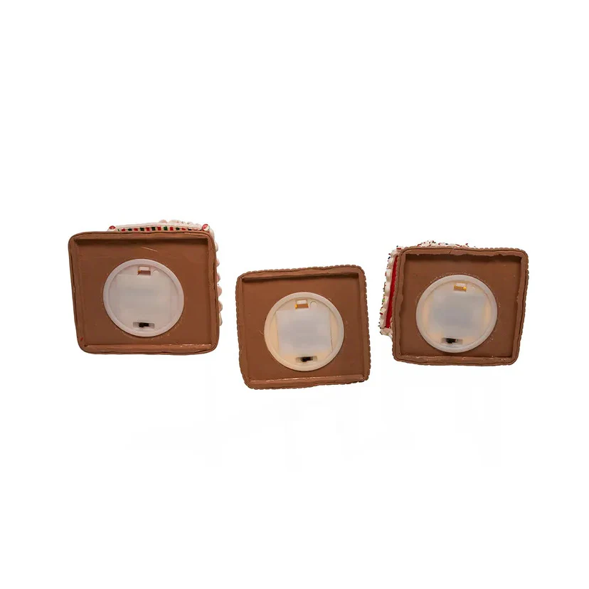Battery-Operated LED Santa Gingerbread Houses, 7" (3 styles - sold individually) - Image 5