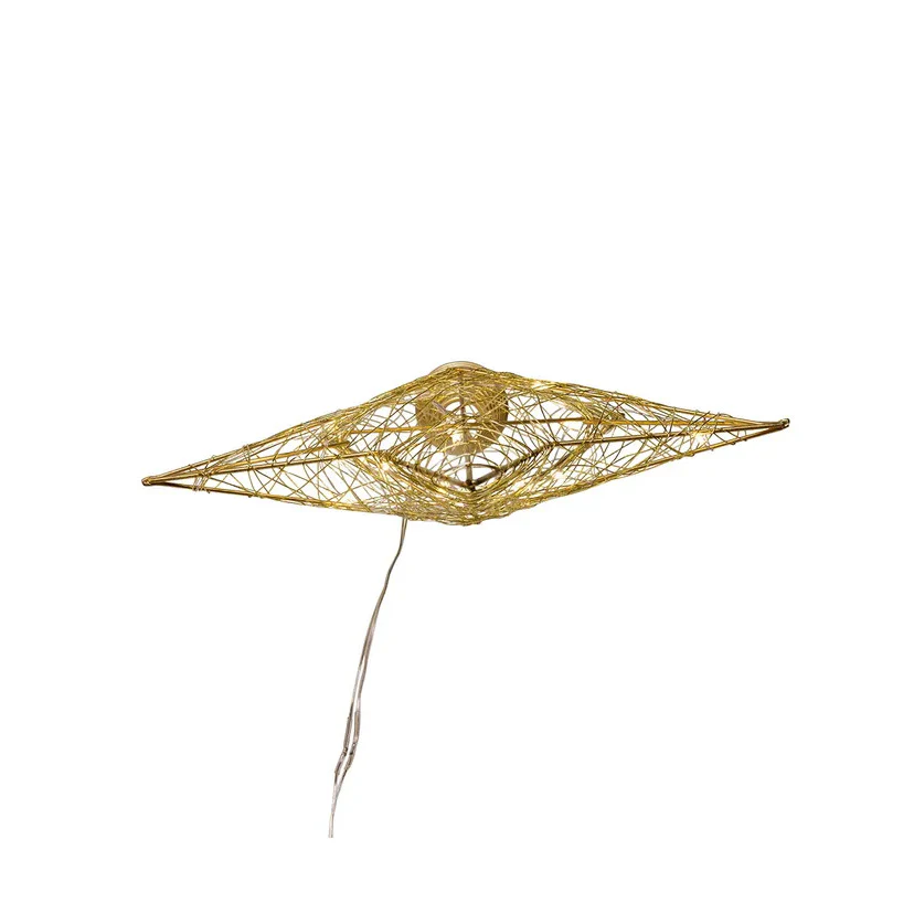 Battery Operated Warm White LED Gold Metal Star Treetop, 11.8" - Image 5