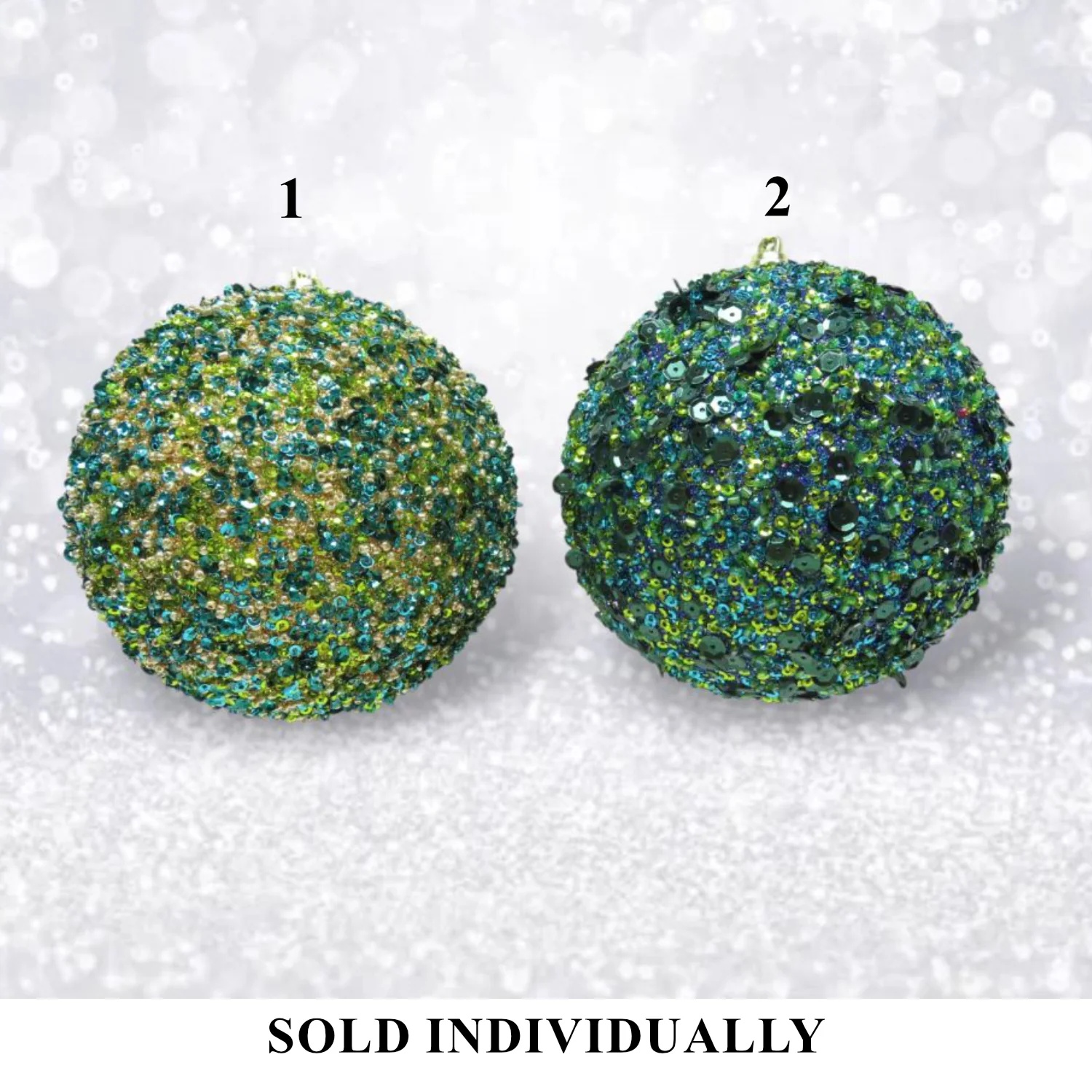 Beaded Ball Ornament (2 styles - sold individually)