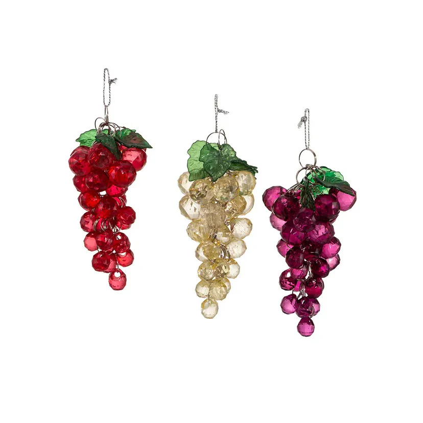 Beaded Grape Ornaments, 4" (3 styles - sold individually) - Image 2