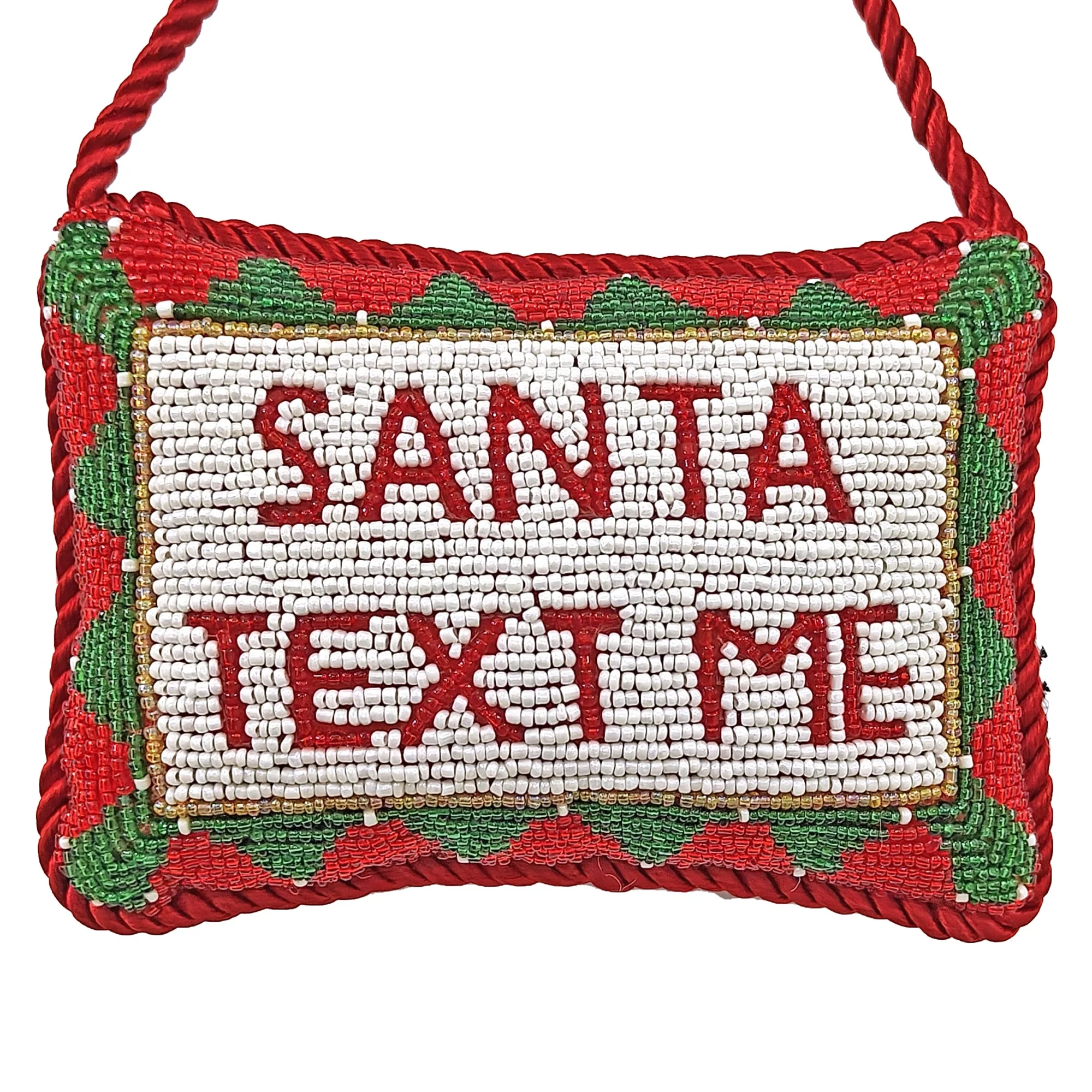Beaded "Santa Text Me" Doorknocker, 4 x 6" - Image 2
