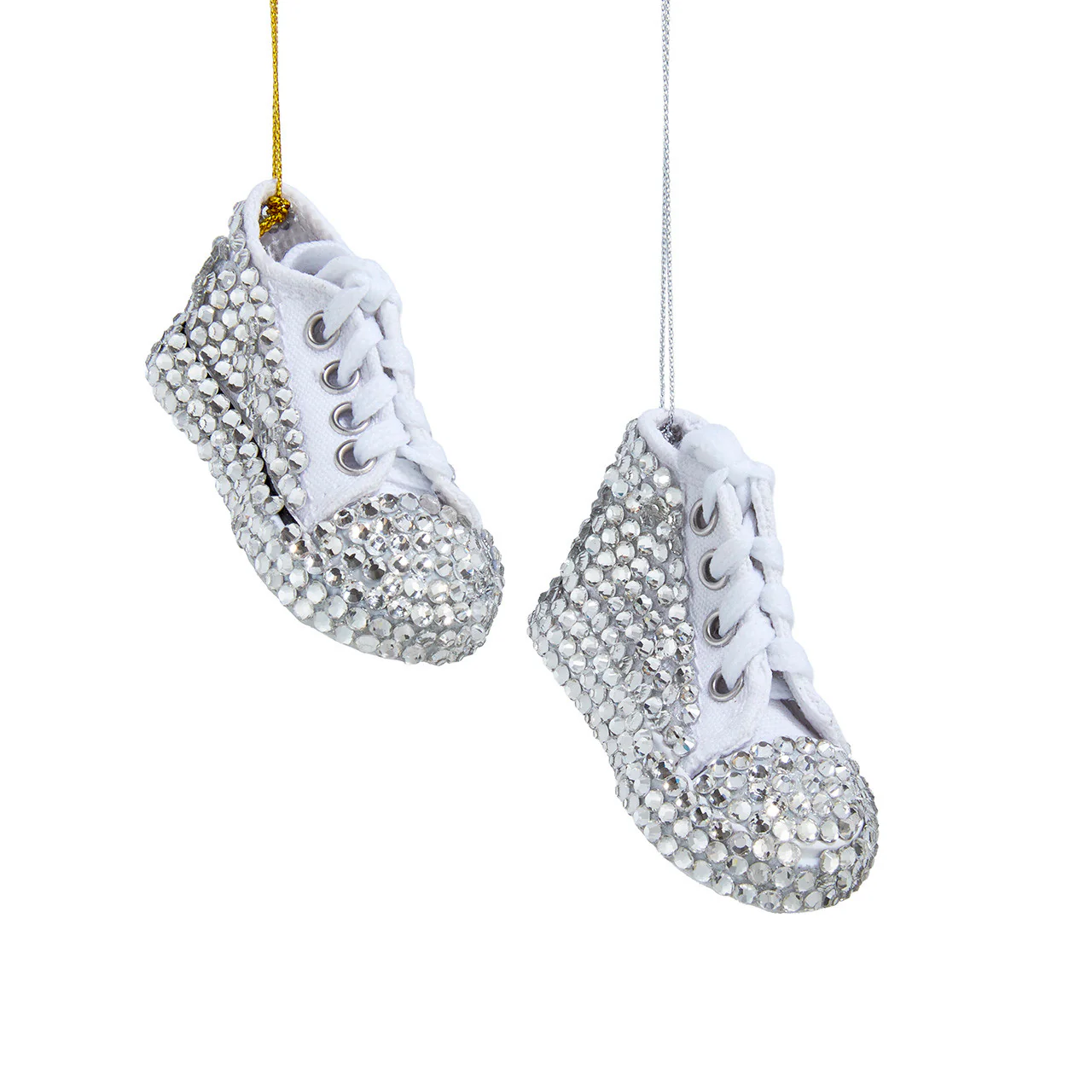 Bedazzledâ„¢ Silver Sneaker Ornament, 3" (2 styles - sold individually)
