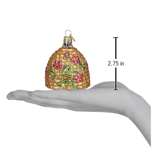 Bee Skep Ornament, 2.75" - Image 3