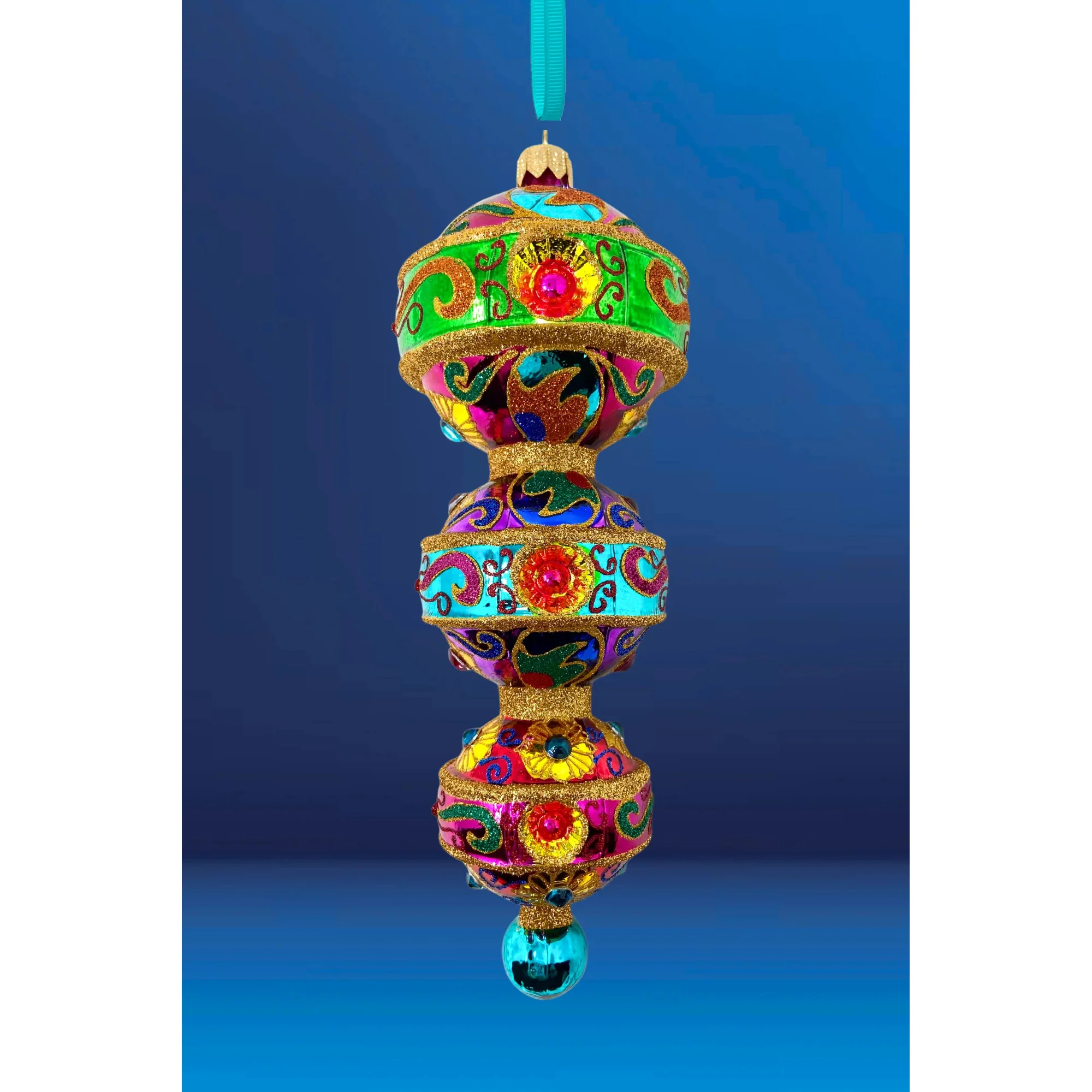 Bella Italiano Glass Christmas Ornament, 9"