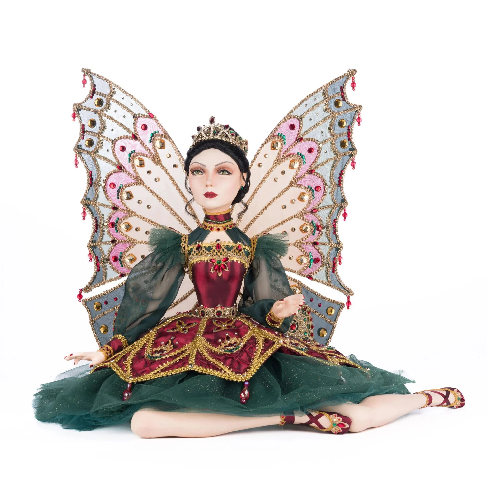 Belle Noelle Sitting Fairy Ballerina Doll Figurine, 23"