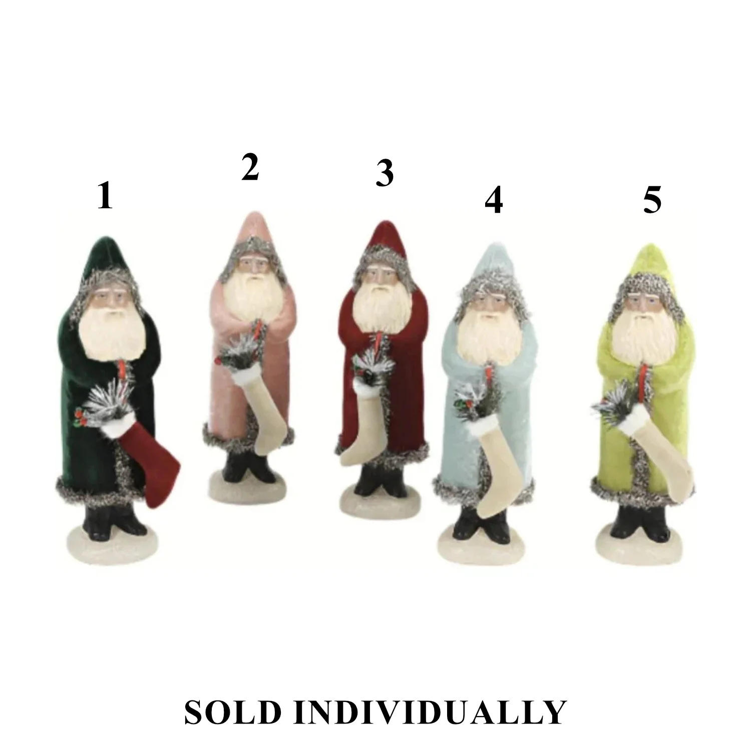 Small Belsnickel Santa Figurine, 13.25" (5 styles - sold individually)