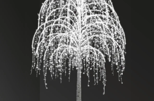 Illuminated Weeping Birch Tree, LED Lit (Cool White)