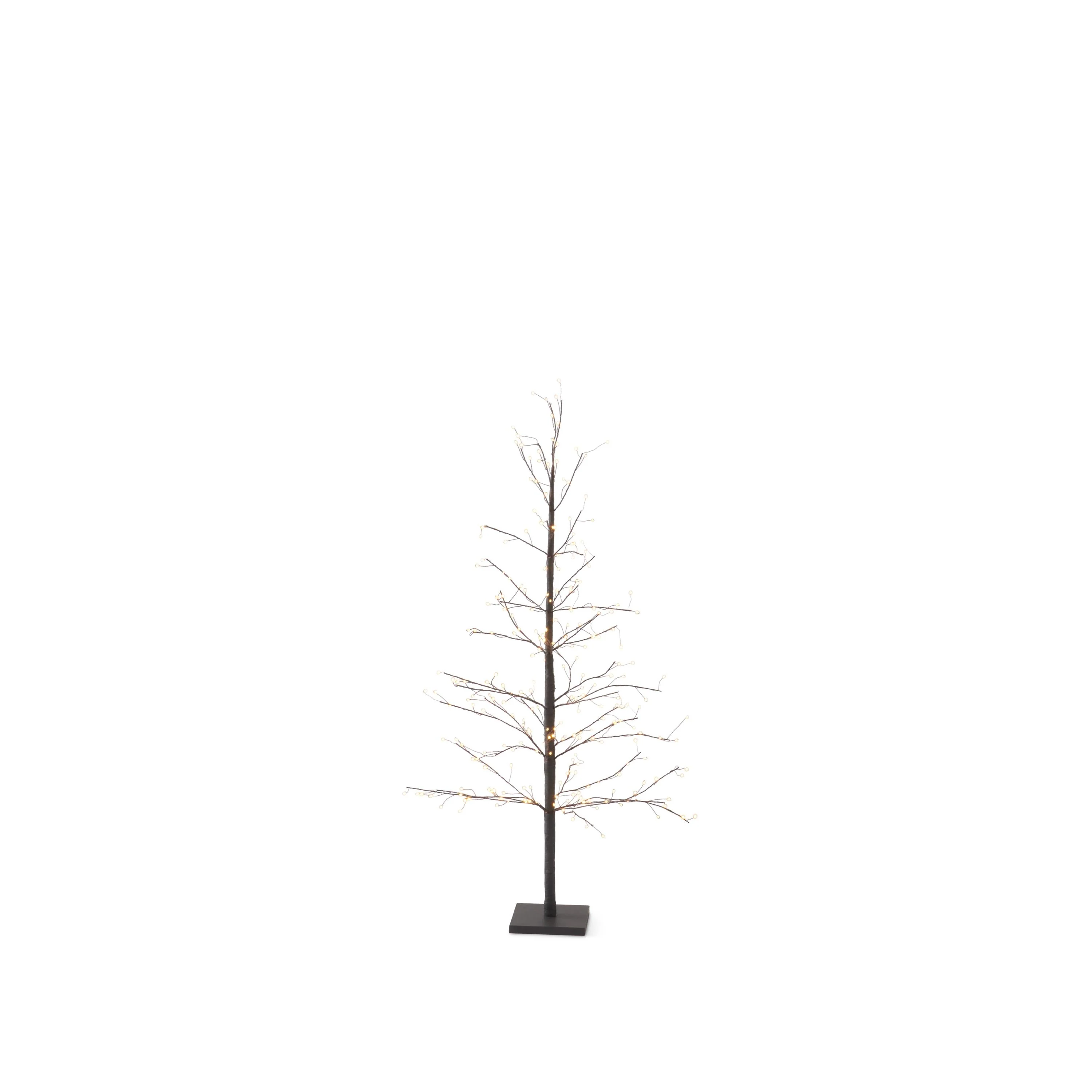 Black Warm Light LED Halloween Tree w/Electrical Plug, 4'