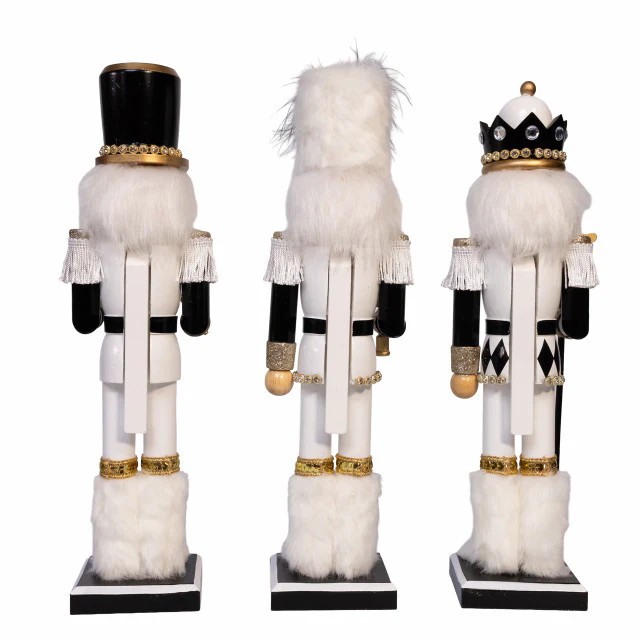 Black, White & Gold Nutcracker Figurines, 15" (3 styles - sold individually) - Image 2