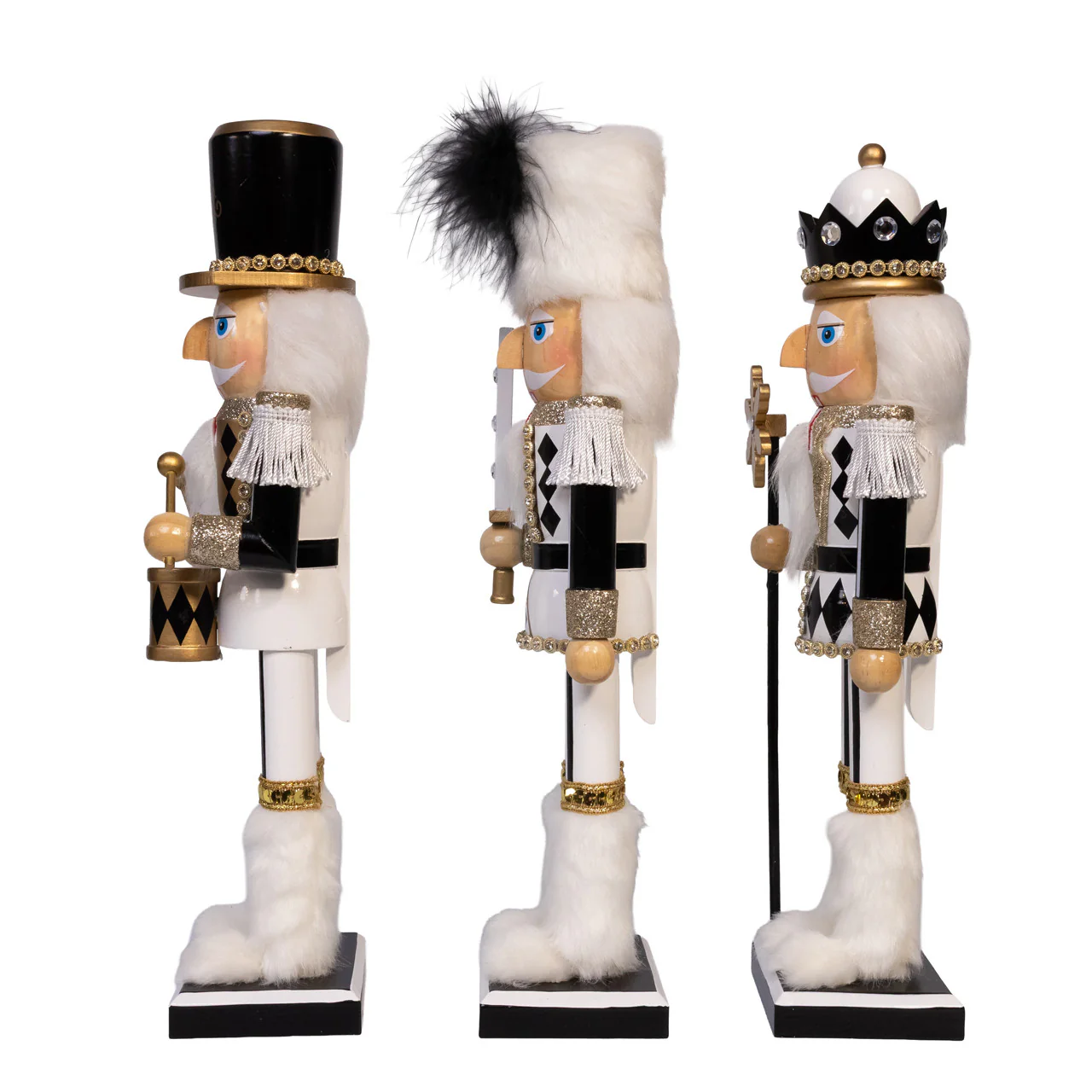 Black, White & Gold Nutcracker Figurines, 15" (3 styles - sold individually) - Image 3
