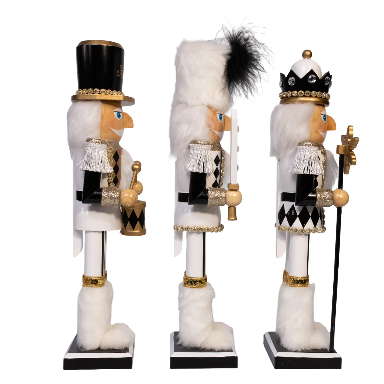Black, White & Gold Nutcracker Figurines, 15" (3 styles - sold individually) - Image 4