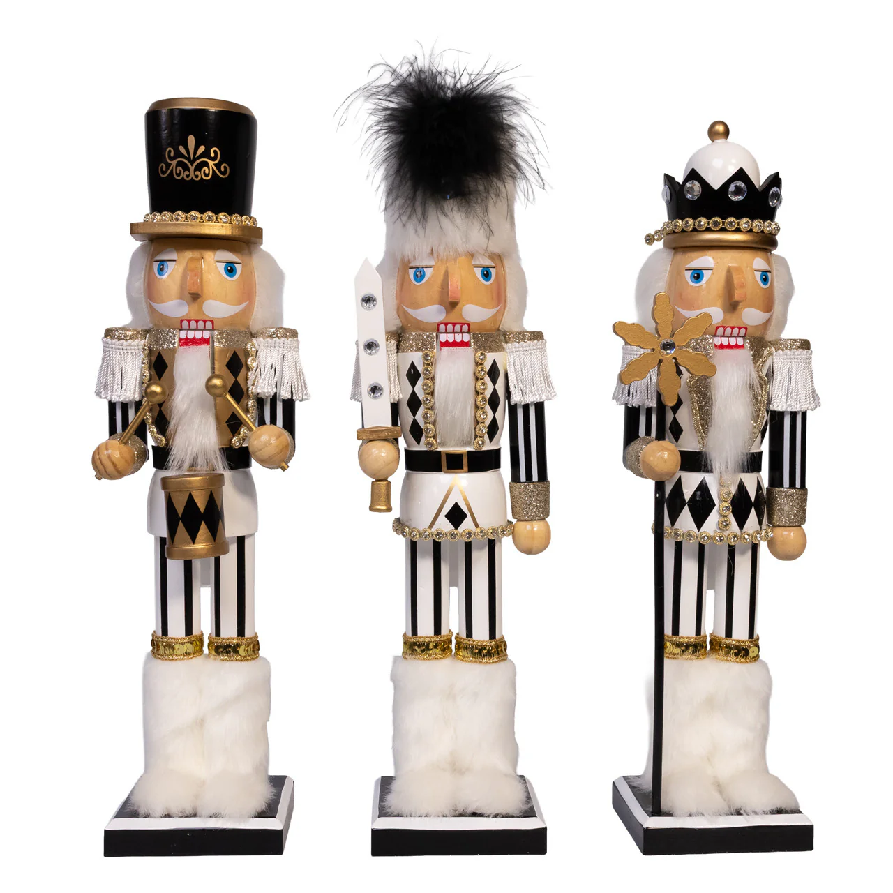 Black, White & Gold Nutcracker Figurines, 15" (3 styles - sold individually) - Image 6