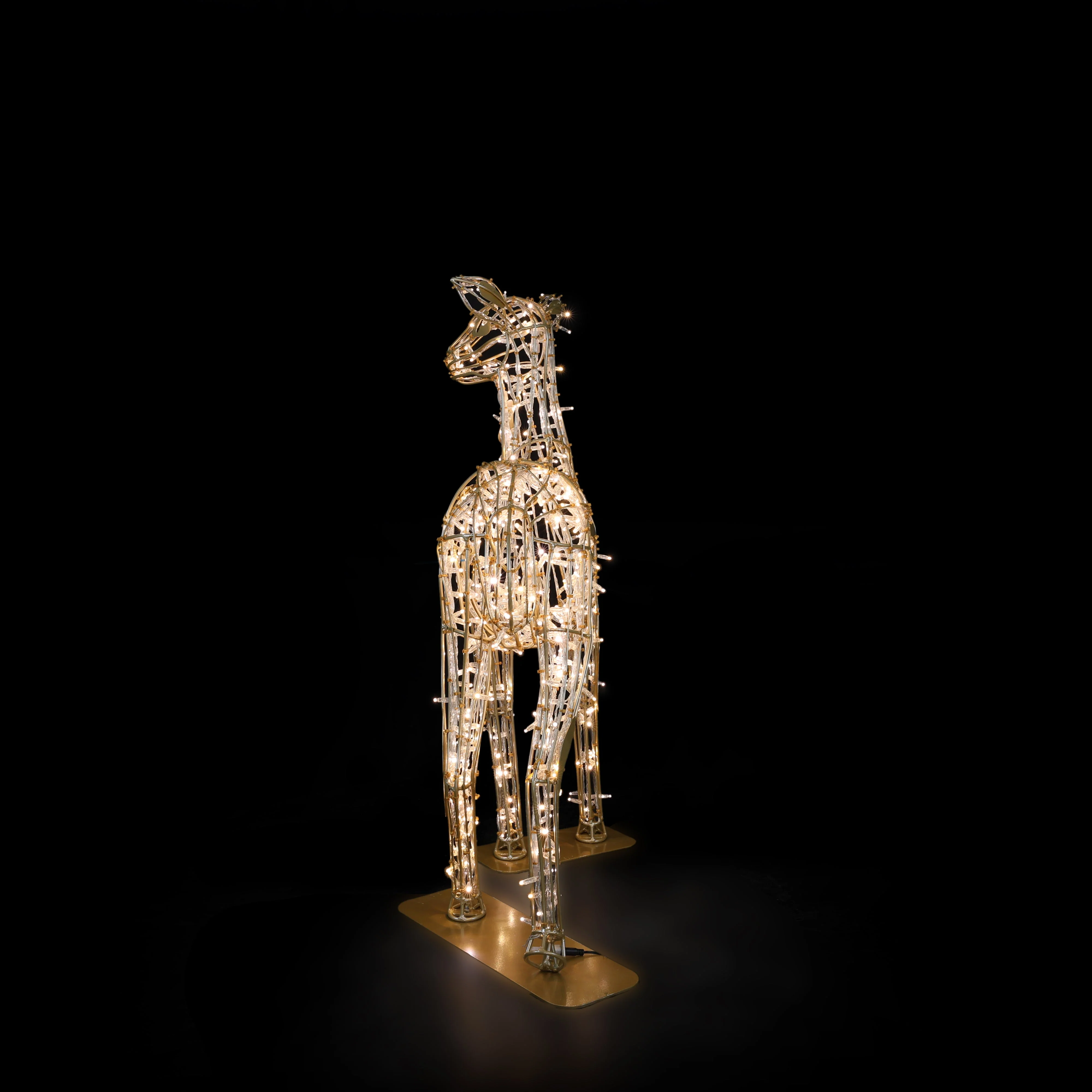 Large Blossom Deer Figure, LED Lit (Warm White), 4ft - Image 3