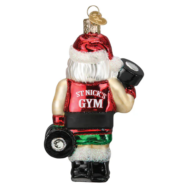 Bodybuilder Santa Ornament, 4.75" - Image 3
