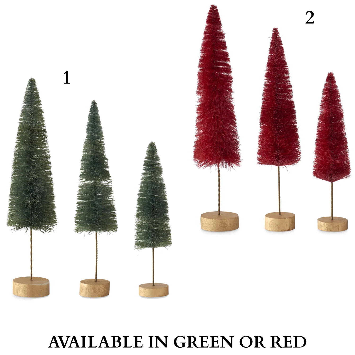 Bottle Brush Tree w/Metal Spindle (6 styles - sold individually)