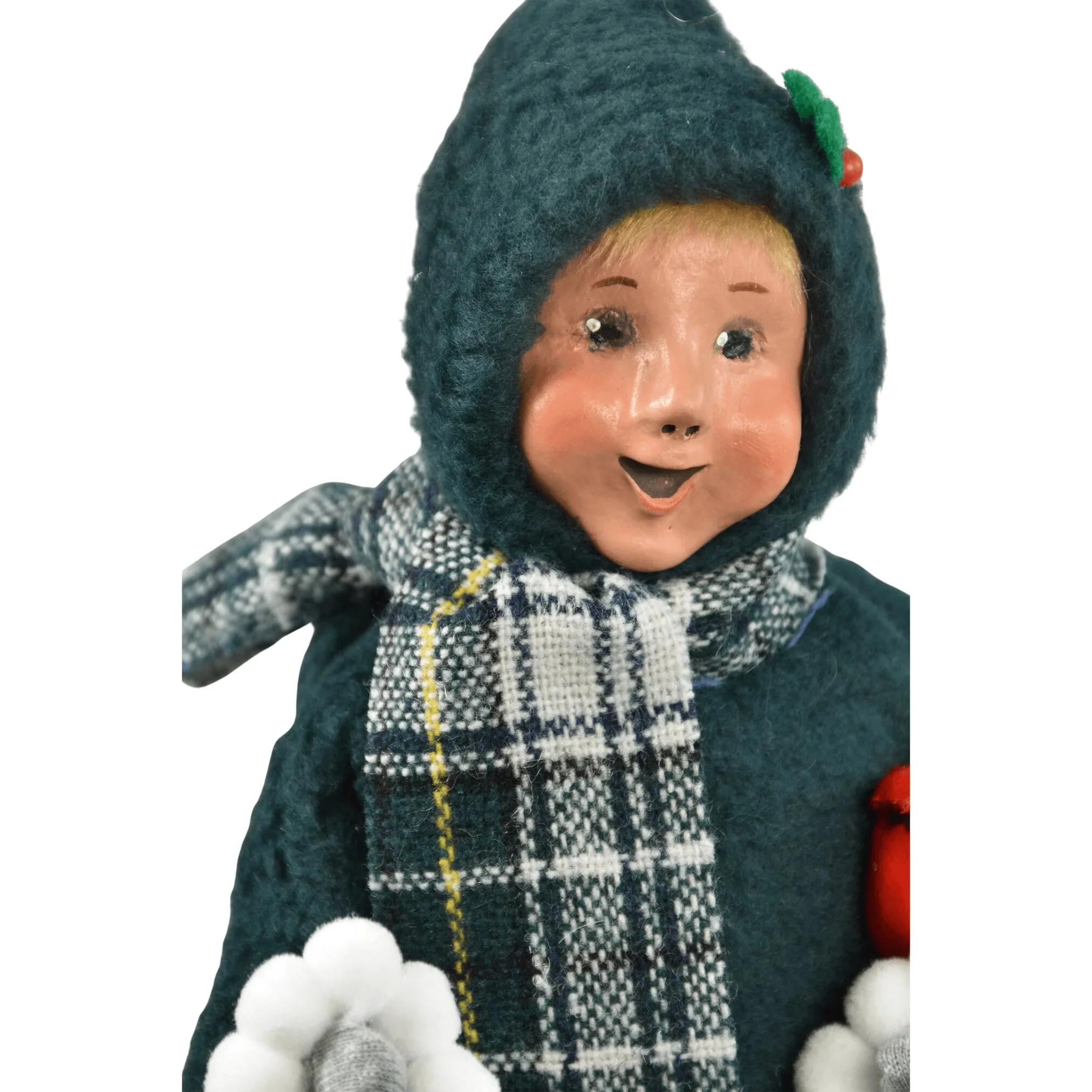 Boy w/ Cardinals Caroler Figurine, 10" - Image 2