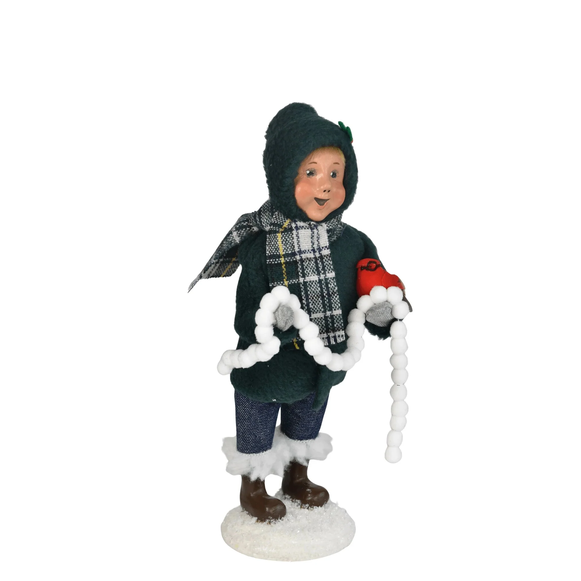Boy w/ Cardinals Caroler Figurine, 10" - Image 5