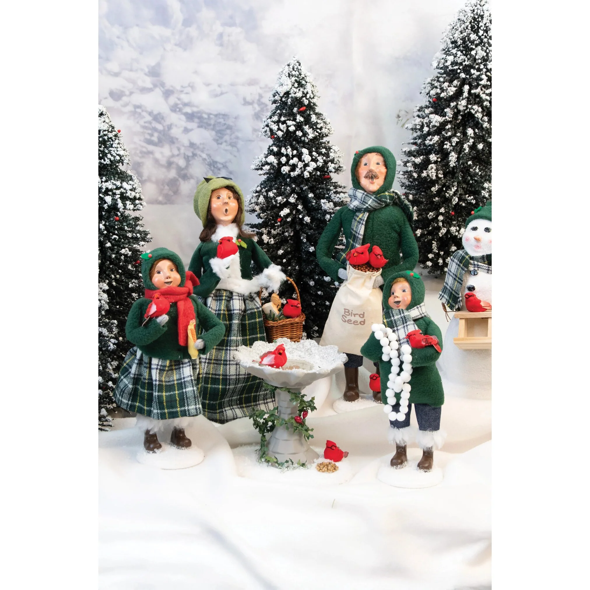 Boy w/ Cardinals Caroler Figurine, 10" - Image 7