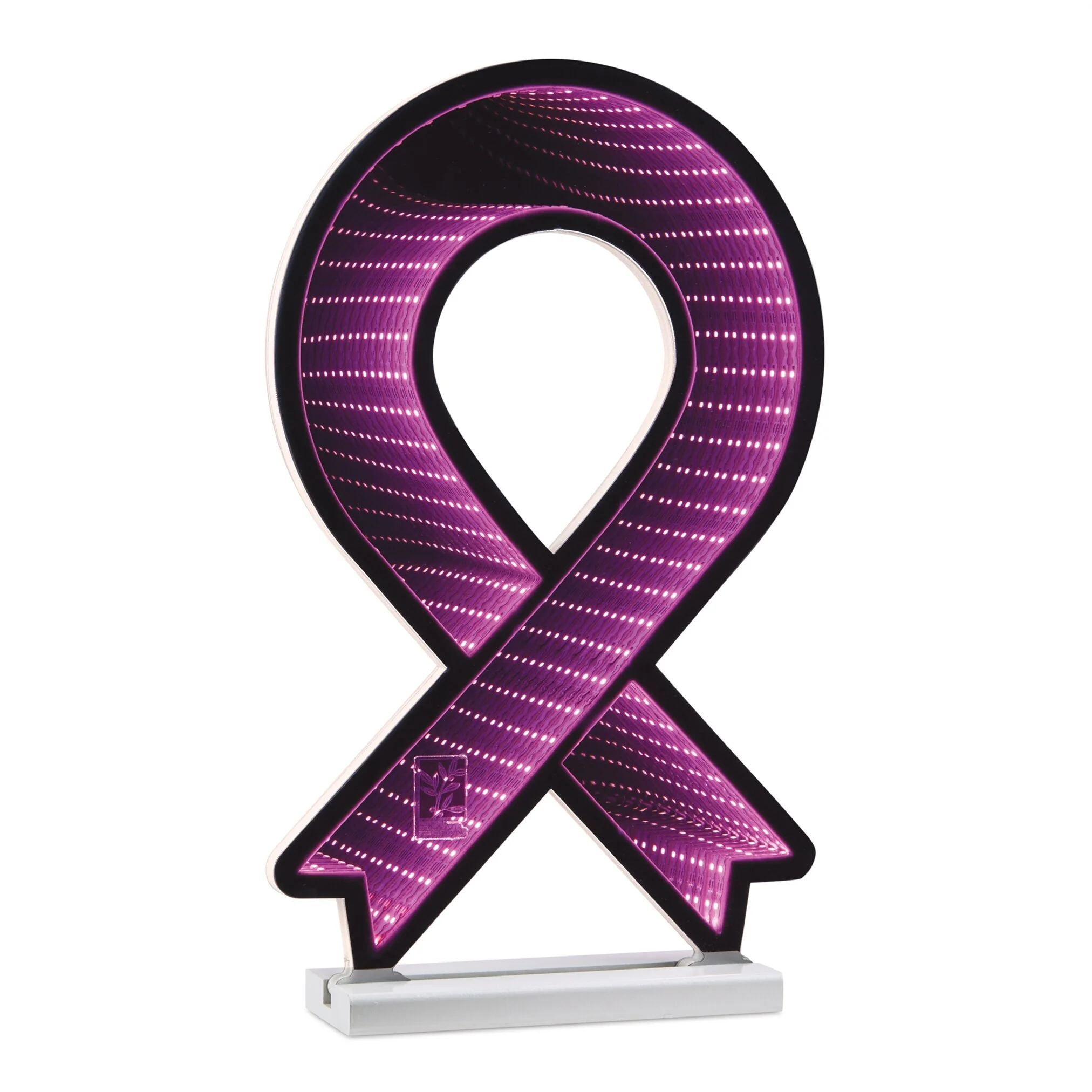 Breast Cancer Ribbon Infinity Light, Acrylic, W/ UL Plug, 16.5"