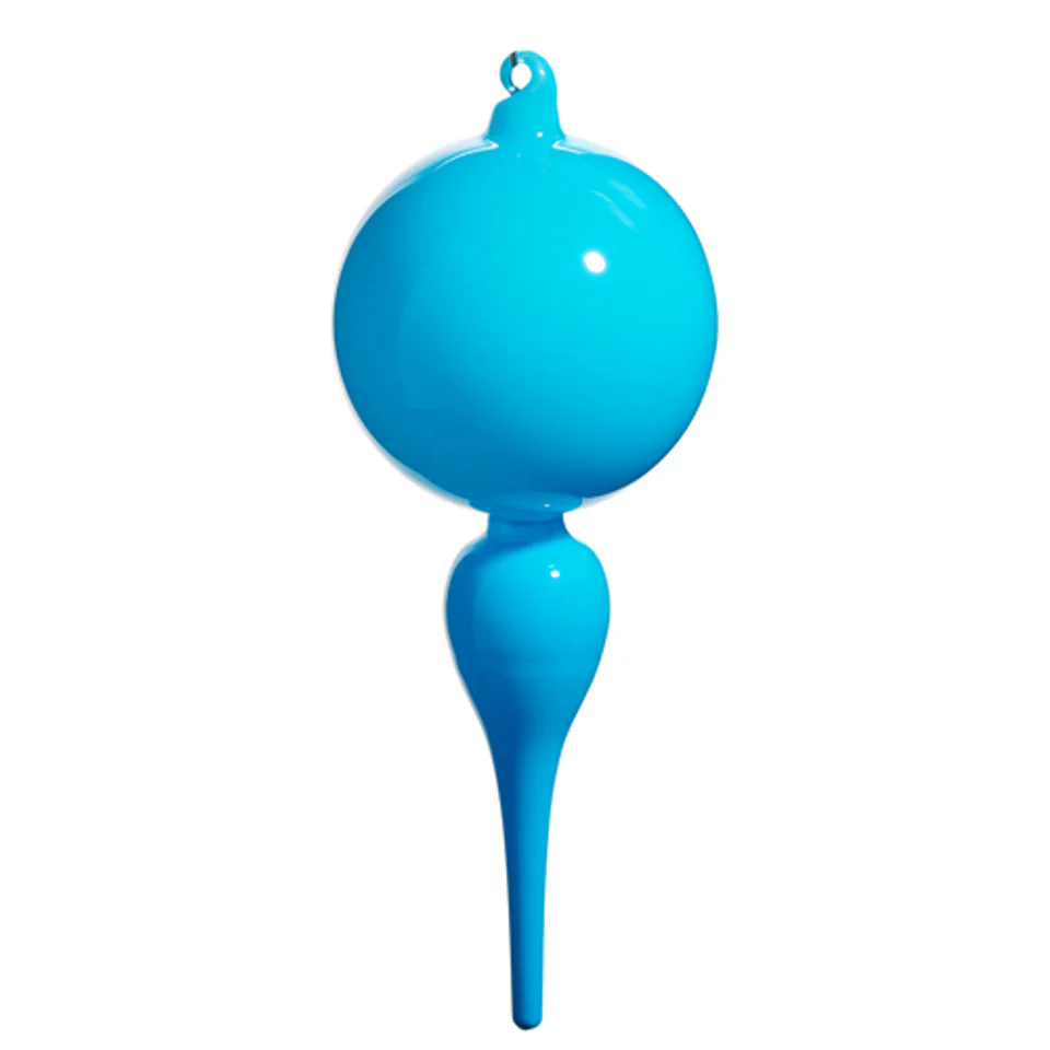 Bright Blue Finial Ornament, 8"