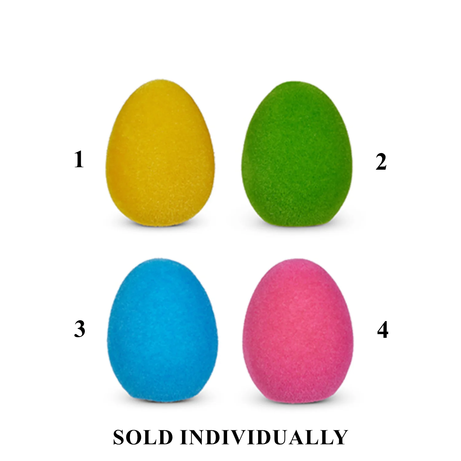 Bright Flocked Egg, 7" (4 styles - sold individually)