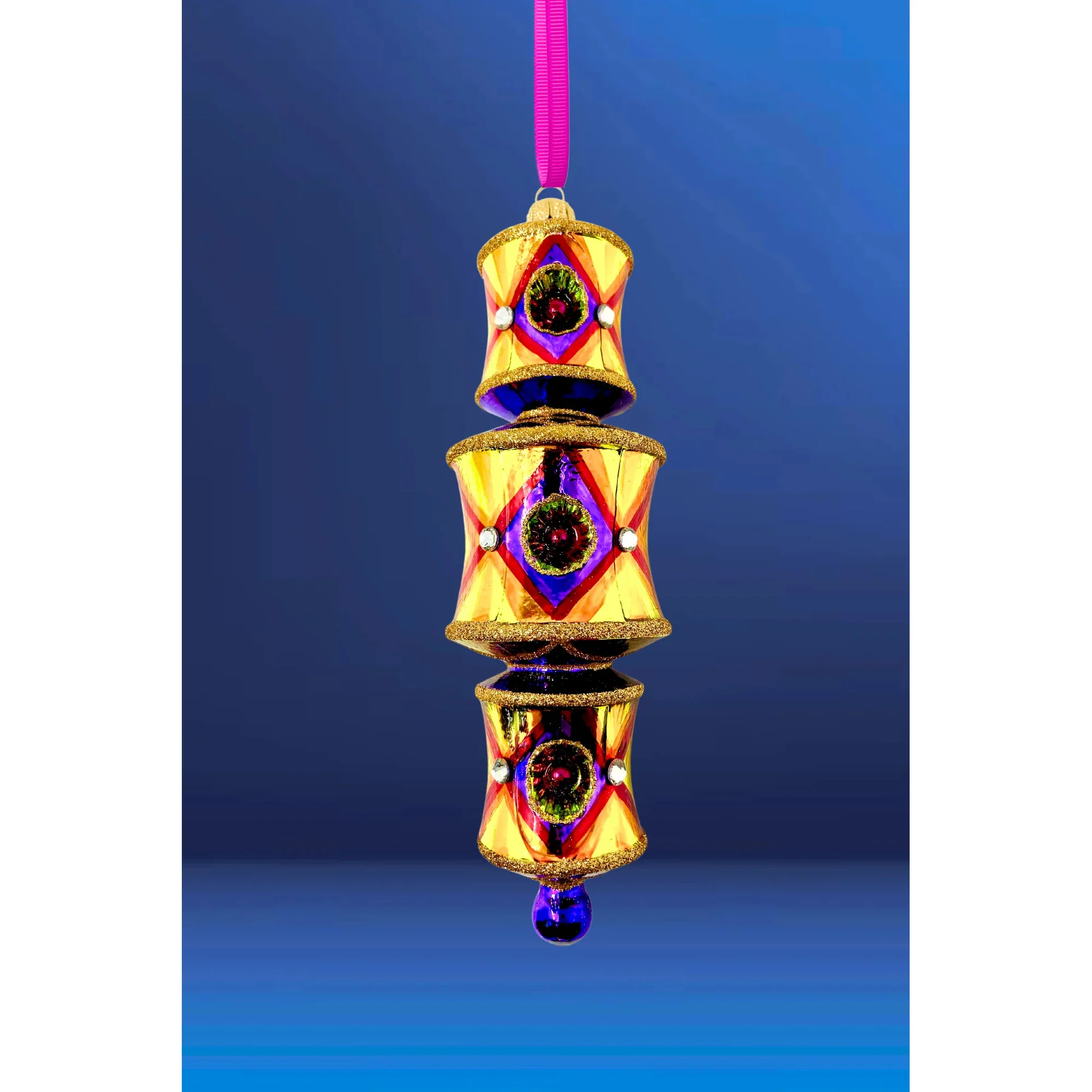 Bright Lights Dazzler Glass Ornament, 8.5"