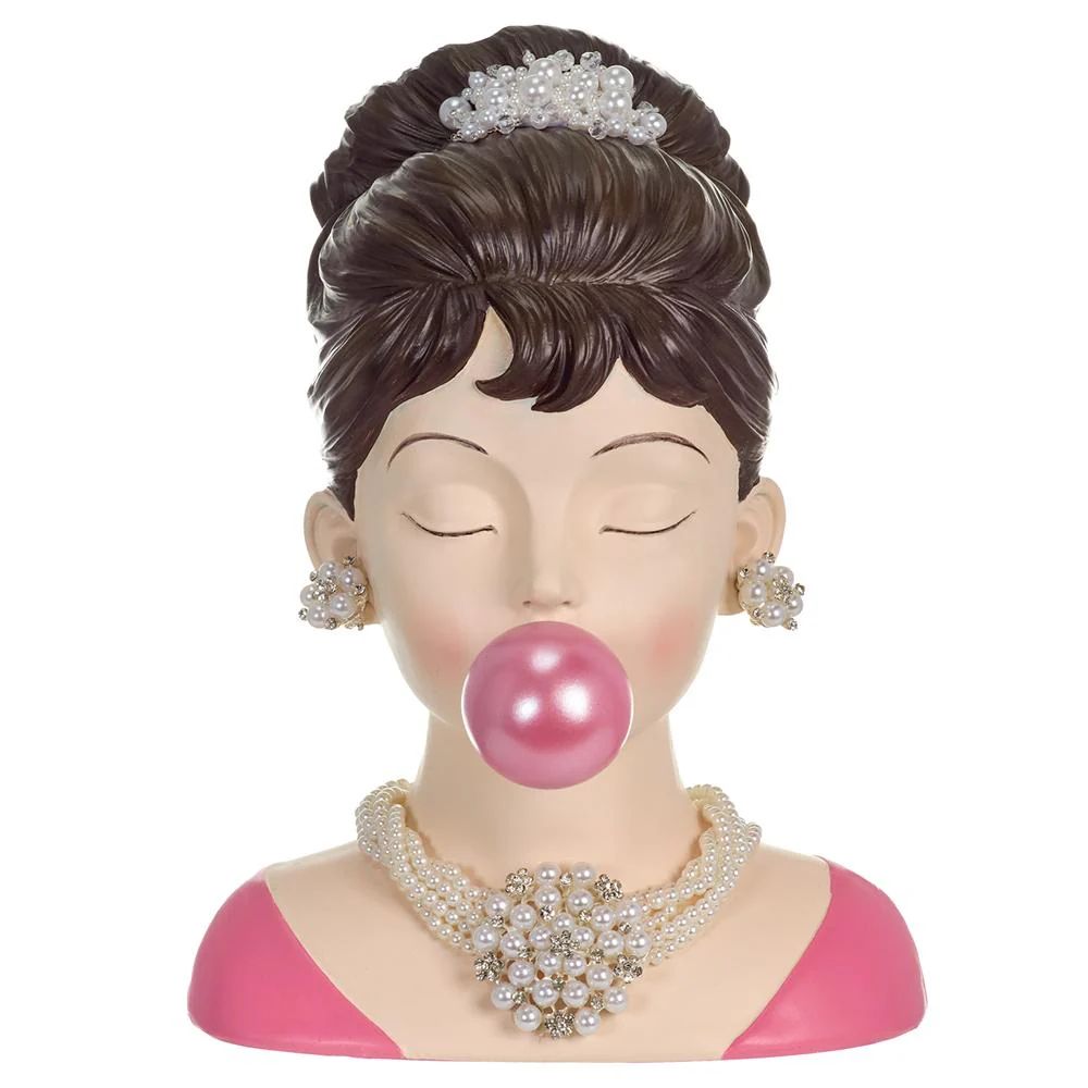 Bubble Gum Lady Planter, 11.5" (Pink )