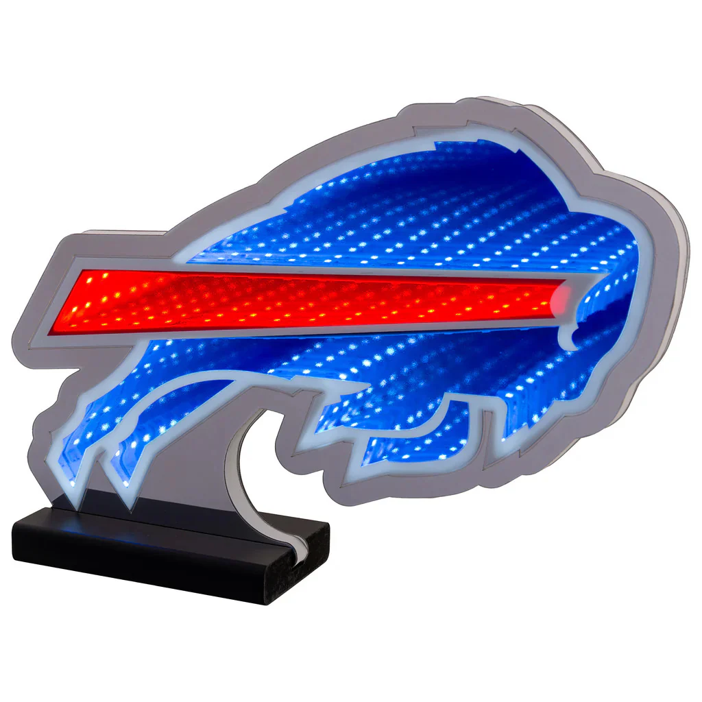 Buffalo Bills Logo Sign, LED Infinity Light, Acrylic, w/UL Plug, 9" - Image 2
