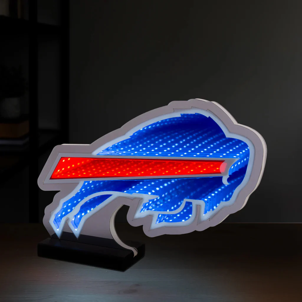 Buffalo Bills Logo Sign, LED Infinity Light, Acrylic, w/UL Plug, 9" - Image 4