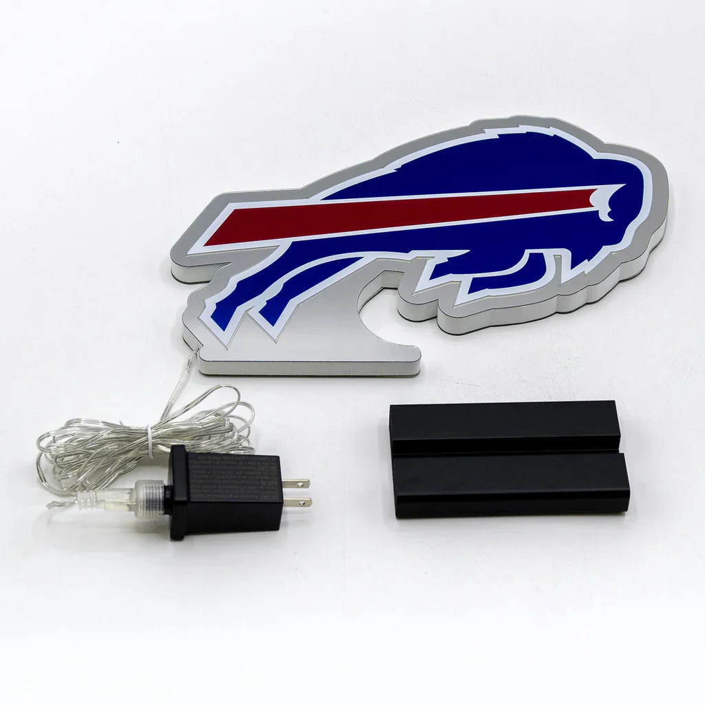 Buffalo Bills Logo Sign, LED Infinity Light, Acrylic, w/UL Plug, 9" - Image 6