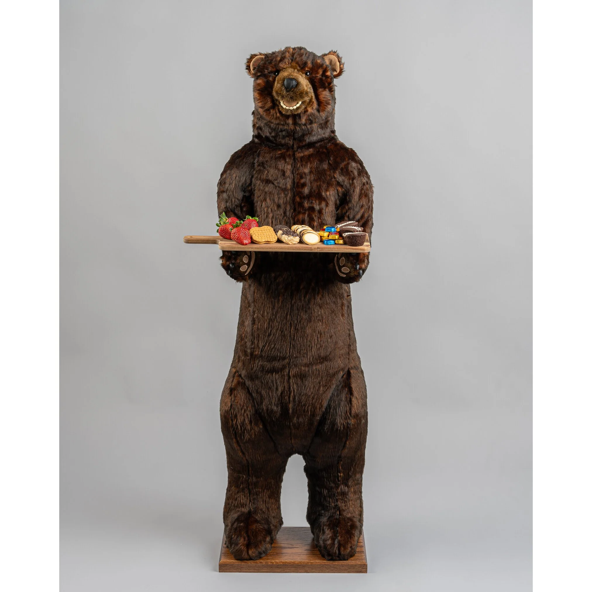 Butler Bear Figure, Cinnamon, 58"