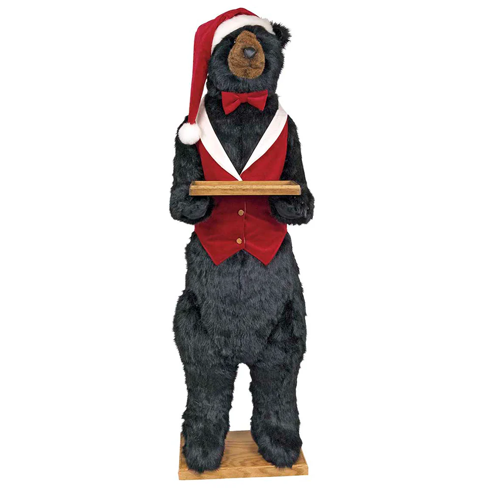 Butler Christmas Black Bear Large Figurine, 58"